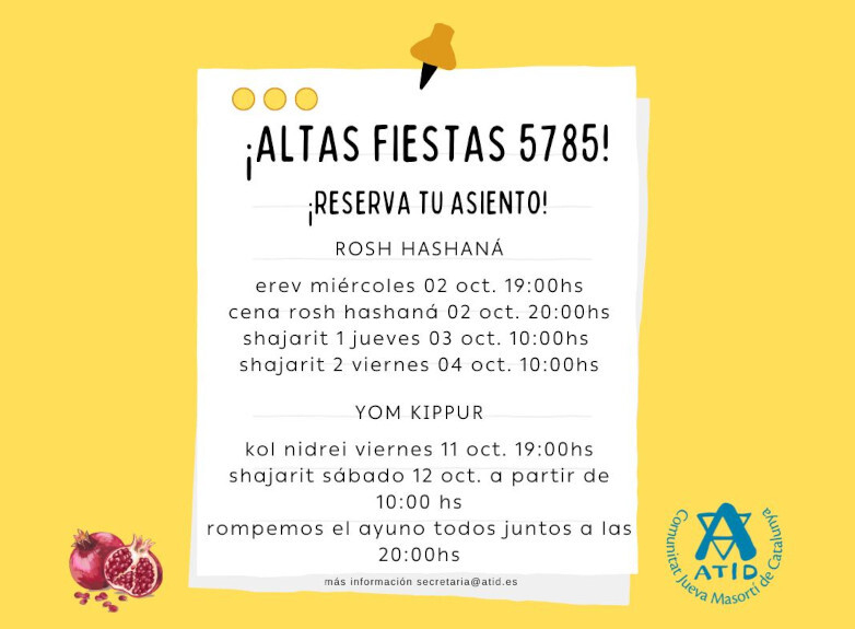 Altas Fiestas 5785